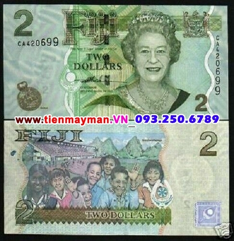 Fiji 2 Dollar 2007 UNC