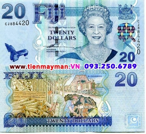 Fiji 20 Dollar 2007 UNC