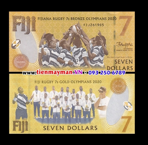 Fiji 7 Dollars 2022 UNC