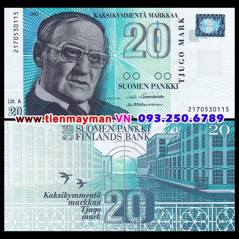 Finland- Phần Lan 20 Markkaa 1993 UNC