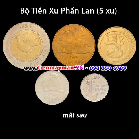 Bộ tiền xu Phần Lan 5 xu