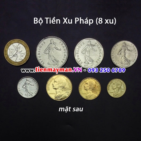 Bộ tiền xu Pháp 8 xu