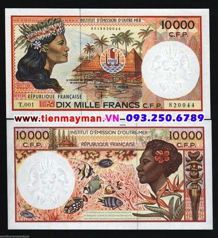 French Pacific - Thuộc địa Pháp 10000 Francs 1985 UNC