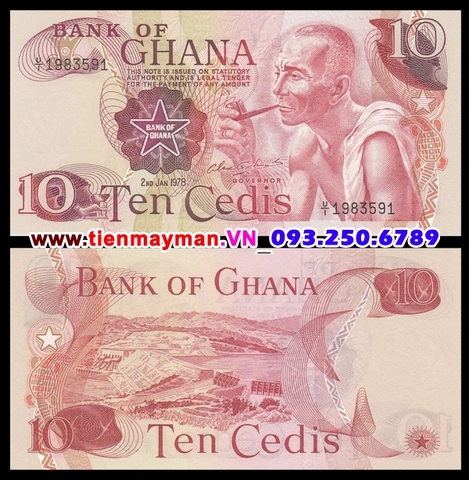 Ghana 10 Cedis 1978 UNC