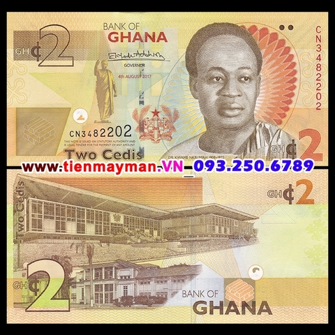 Ghana 2 Cedis 2017 UNC