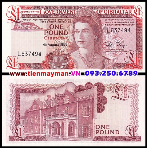 Gibraltar 1 Pound 1988 UNC