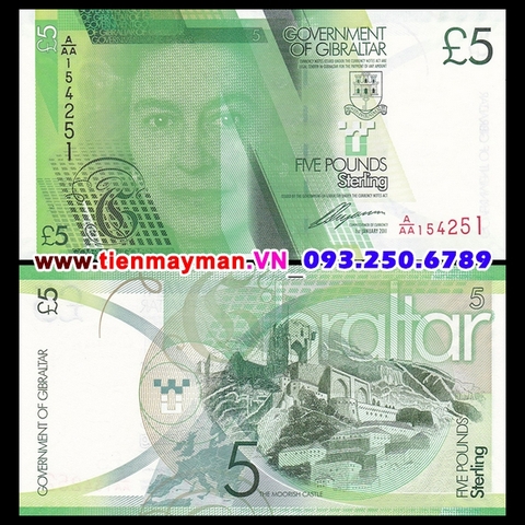 Gibraltar 5 Pound 2011 UNC