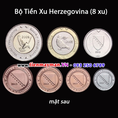 Bộ tiền xu Herzegovina 8 xu