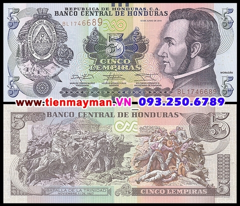 Honduras 5 Lempira 2008 UNC