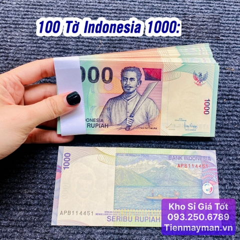 100 Tờ Tiền Indonesia 1000 Rupiah