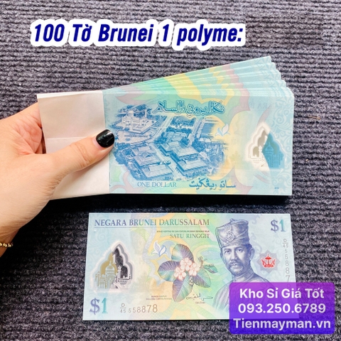 100 Tờ Tiền Brunei 1 Ringgit polyme