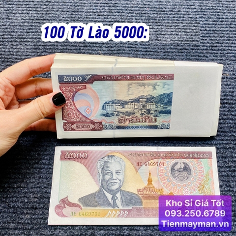 100 Tờ Tiền Lào 5000 Kip