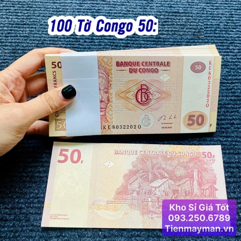 100 Tờ Tiền Congo 50 Francs