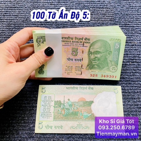 100 Tờ Tiền Ấn Độ 5 Rupees