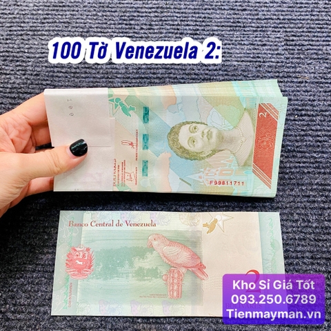 100 Tờ Tiền Venezuela 2 Bolivares