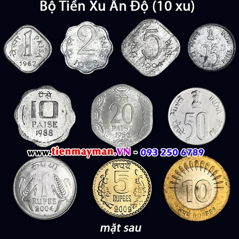 Bộ tiền xu Ấn Độ 10 xu