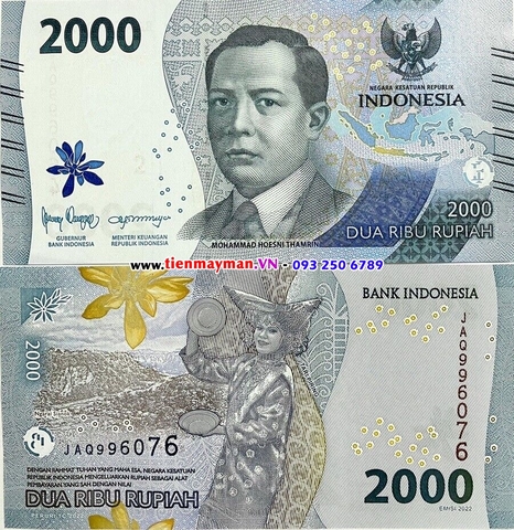 Indonesia 2000 Rupiah 2022 UNC