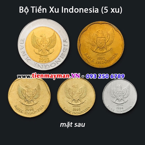 Bộ tiền xu Indonesia 5 xu