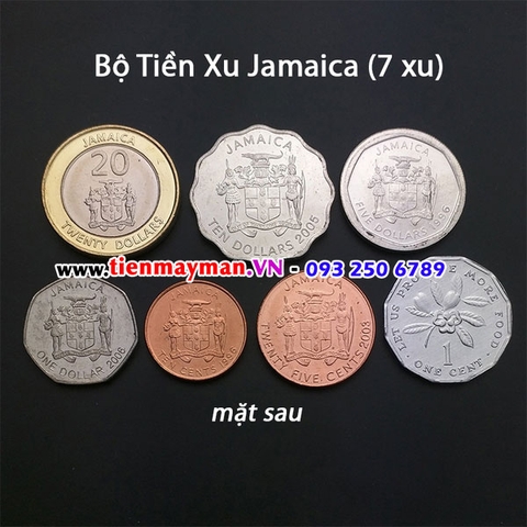 Bộ tiền xu Jamaica 7 xu