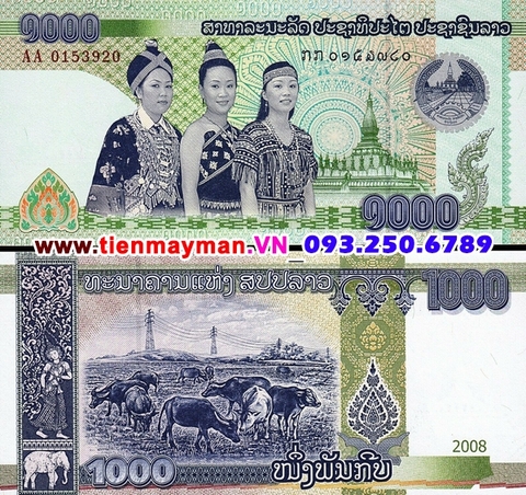 Lào 1000 Kip 2008 UNC