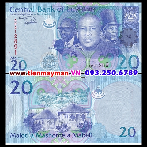 Lesotho 20 Maloti 2013 UNC