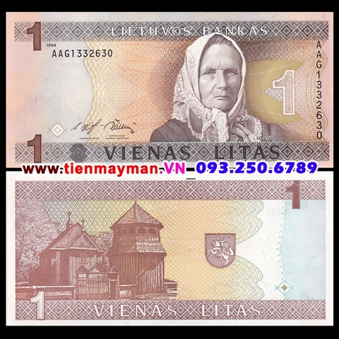 Lithuania 1 Litu 1994 UNC