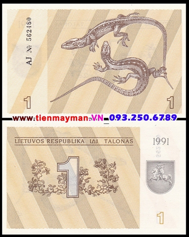 Lithuania 1 Talonas 1991 UNC