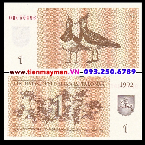 Lithuania 1 Talonu 1992 UNC