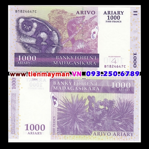 Madagascar 1000 Ariary 2004 UNC