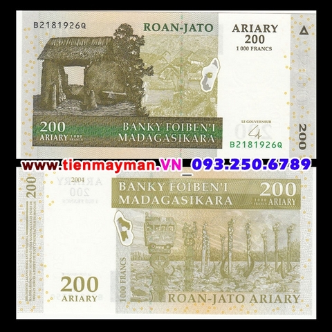 Madagascar 200 Ariary 2008 UNC