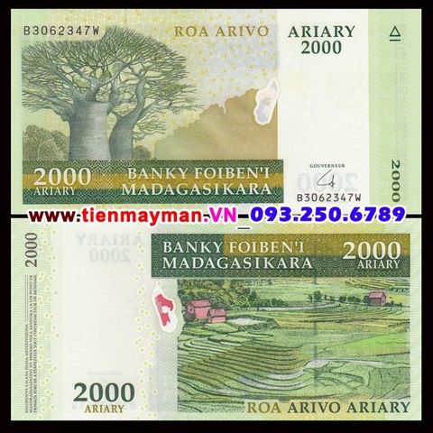 Madagascar 2000 Ariary 2007 UNC