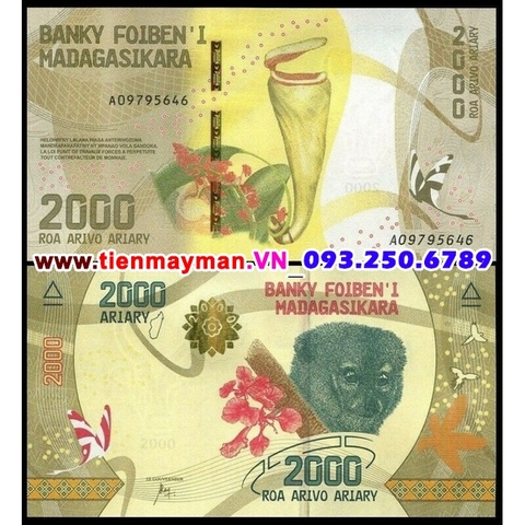 Madagascar 2000 Ariary 2017 UNC