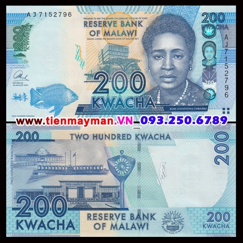 Malawi 200 Kwacha 2016 UNC