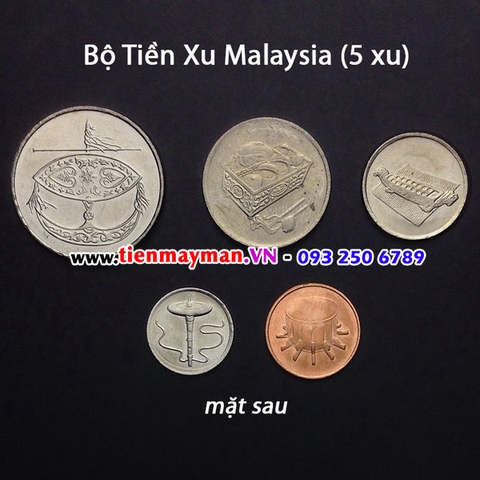 Bộ tiền xu Malaysia 5 xu