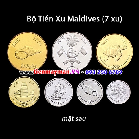 Bộ tiền xu Maldives 7 xu