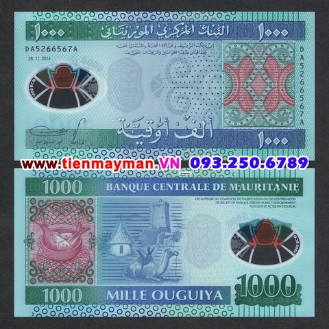 Mauritania 1000 Ouguiya 2014 UNC polymer