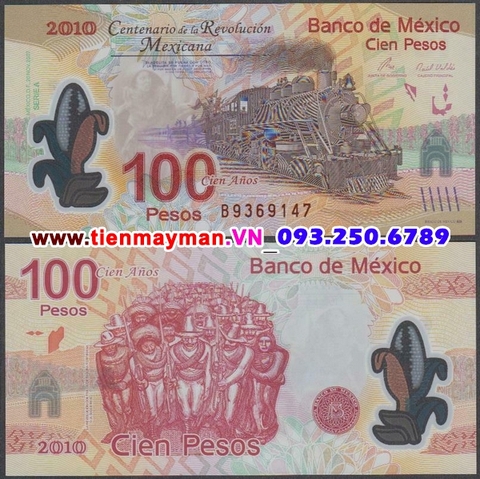Mexico 100 Pesos 2007 UNC polymer