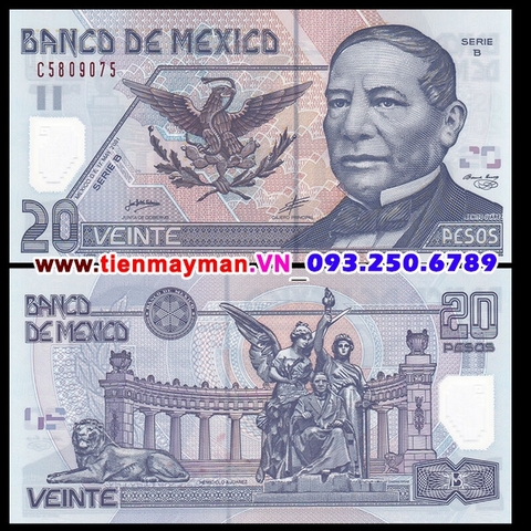 Mexico 20 Pesos 2001 UNC polymer