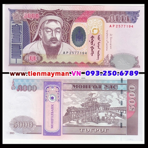 Mông Cổ 5000 Tugrik 2009 UNC