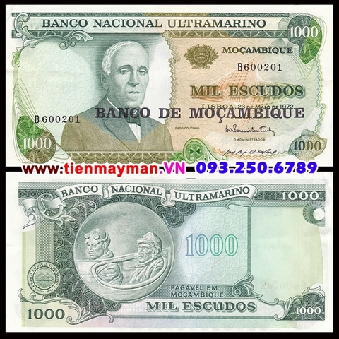 Mozambique 1000 Ecudos 1972 UNC