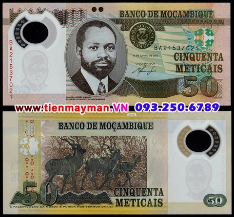 Mozambique 50 Meticai 2011 UNC polymer