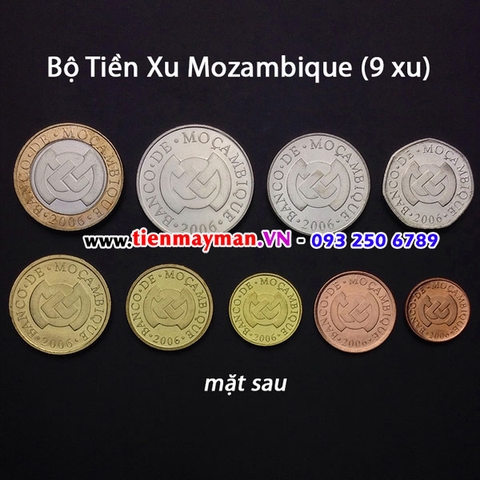 Bộ tiền xu Mozambique 9 xu