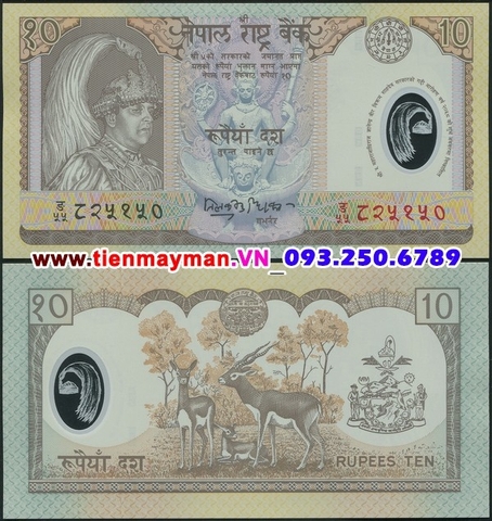 Nepal 10 Rupees 2002 UNC polymer