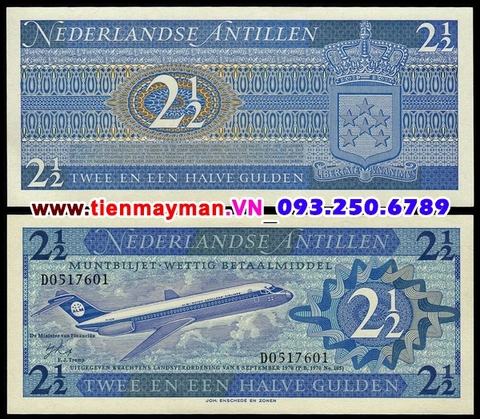 Netherlands Antilles 2 1/2 Gulden 1970 UNC