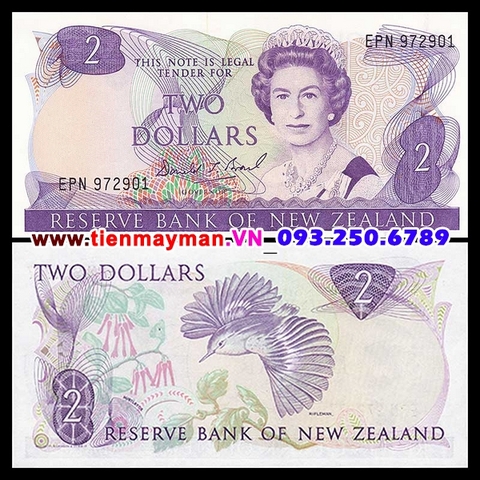 New Zealand 2 Dollar 1981 UNC