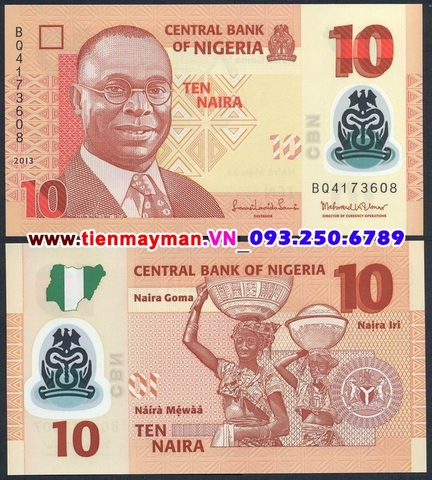 Nigeria 10 Naira 2009 UNC polymer