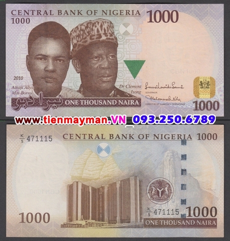 Nigeria 1000 Naira 2010 UNC