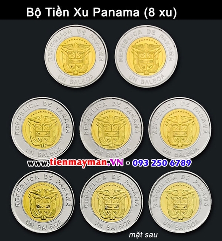 Bộ tiền xu Panama 8 xu