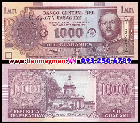 Paraguay 1000 Guaranies 2002 UNC