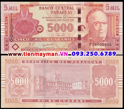 Paraguay 5000 Guaranies 2008 UNC